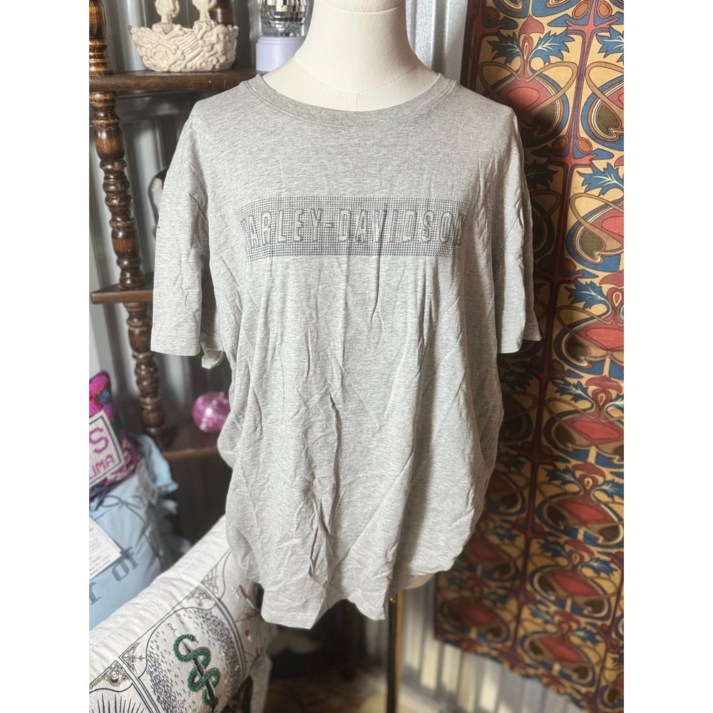 Harley Davidson Gray Graphic T Shirt 2XL Biker Motorcycle‎ Tee